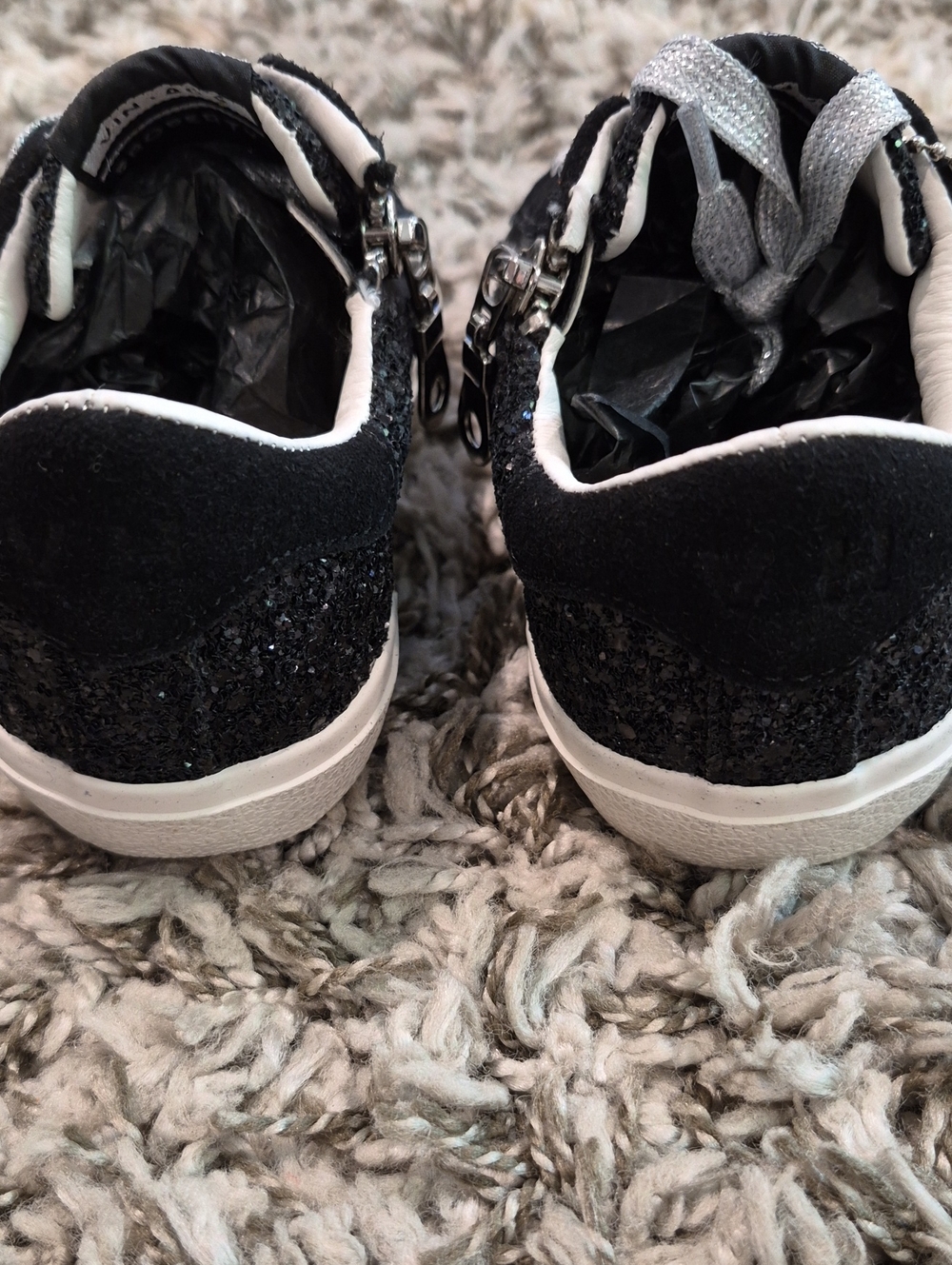 Vintage Havana Ramona Black Glitter Sneakers - Picture 6 of 9
